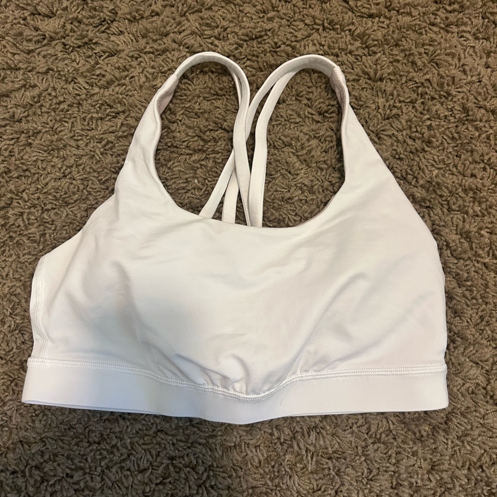 Lululemon White Energy Bra